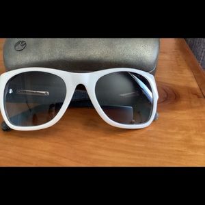 Authentic Chanel Denim Wayfarer White Sunglasses